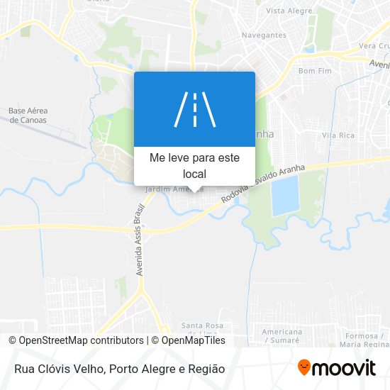 Rua Clóvis Velho mapa