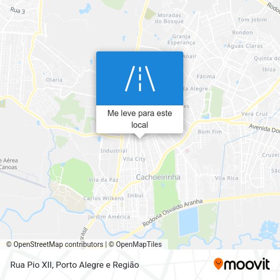 Rua Pio XII mapa