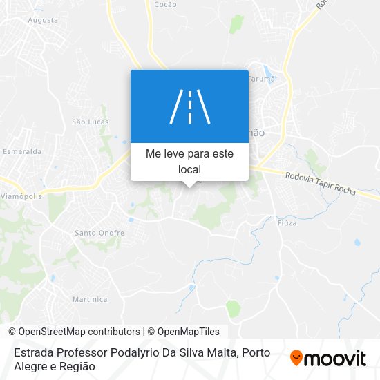 Estrada Professor Podalyrio Da Silva Malta mapa