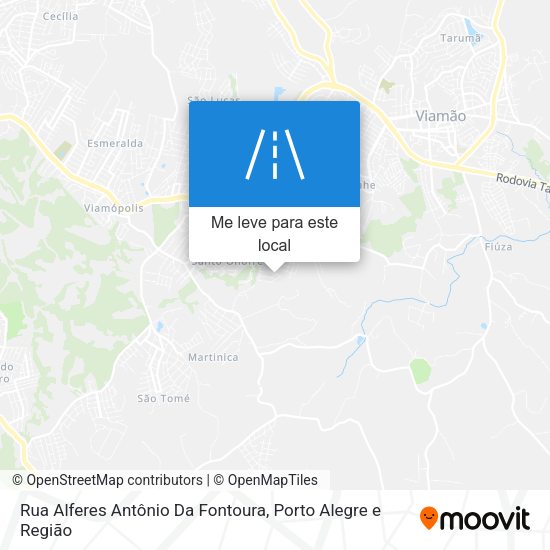 Rua Alferes Antônio Da Fontoura mapa