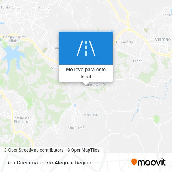 Rua Criciúma mapa
