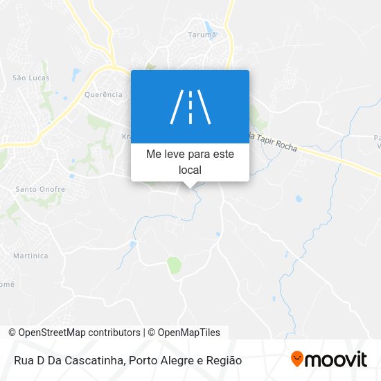 Rua D Da Cascatinha mapa