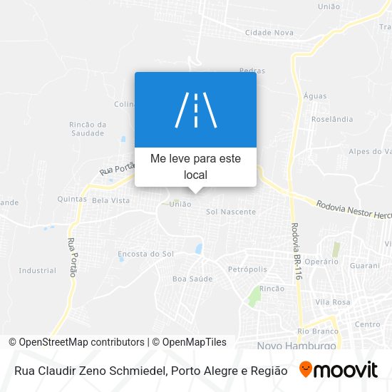Rua Claudir Zeno Schmiedel mapa