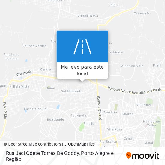 Rua Jaci Odete Torres De Godoy mapa