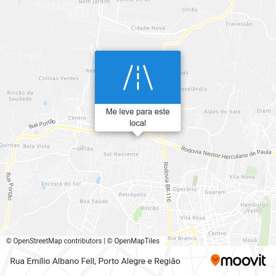 Rua Emílio Albano Fell mapa