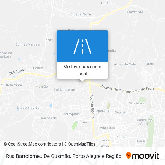 Rua Bartolomeu De Gusmão mapa
