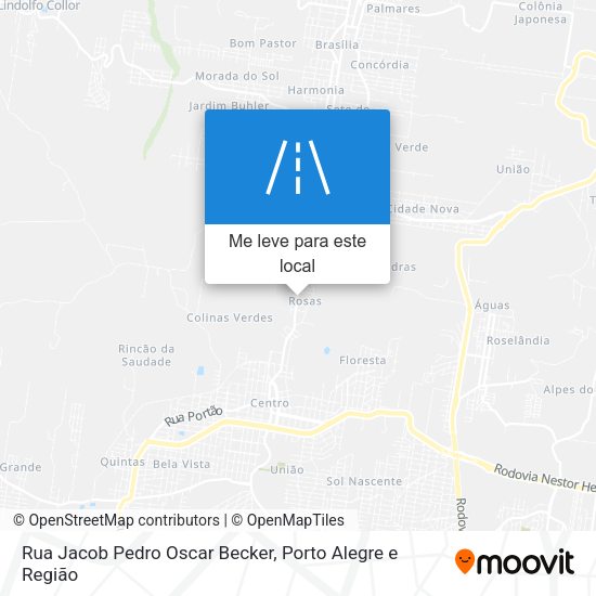 Rua Jacob Pedro Oscar Becker mapa