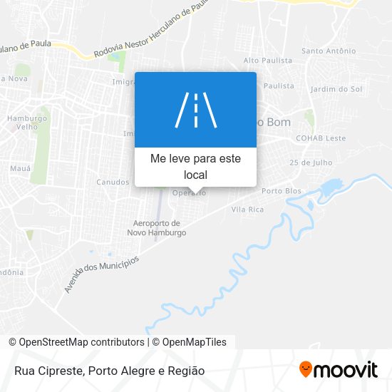 Rua Cipreste mapa