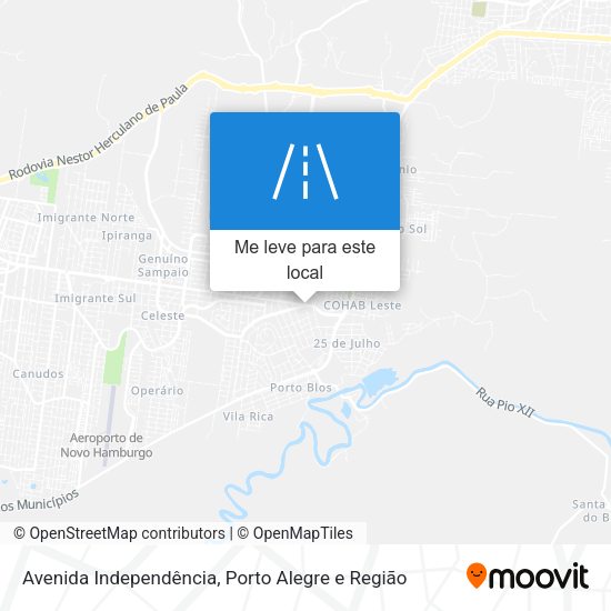 Avenida Independência mapa