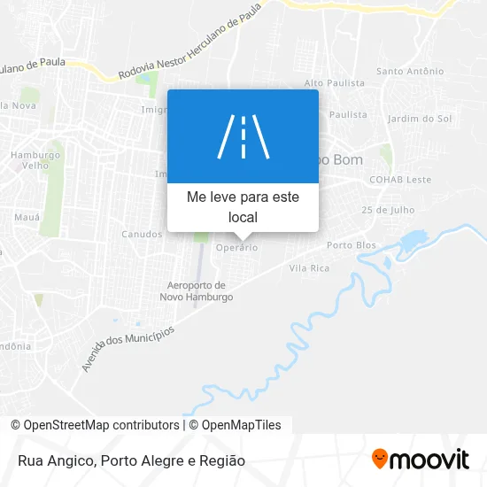 Rua Angico mapa
