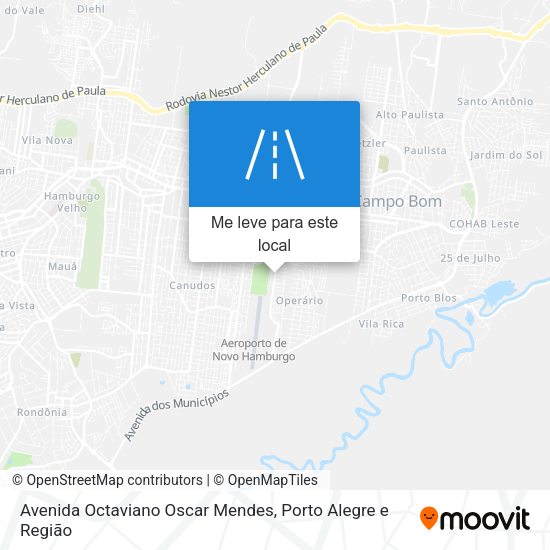 Avenida Octaviano Oscar Mendes mapa