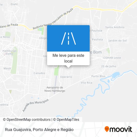 Rua Guajuvira mapa