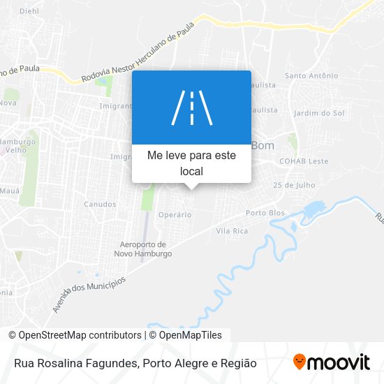 Rua Rosalina Fagundes mapa