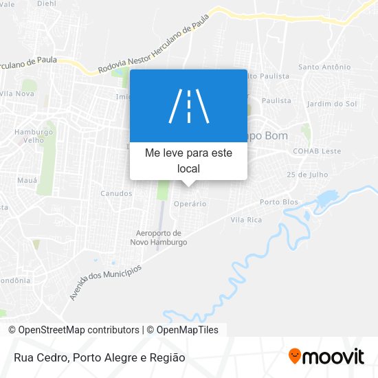 Rua Cedro mapa