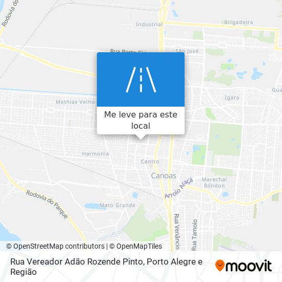 Rua Vereador Adão Rozende Pinto mapa