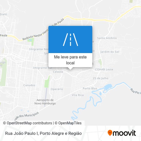 Rua João Paulo I mapa