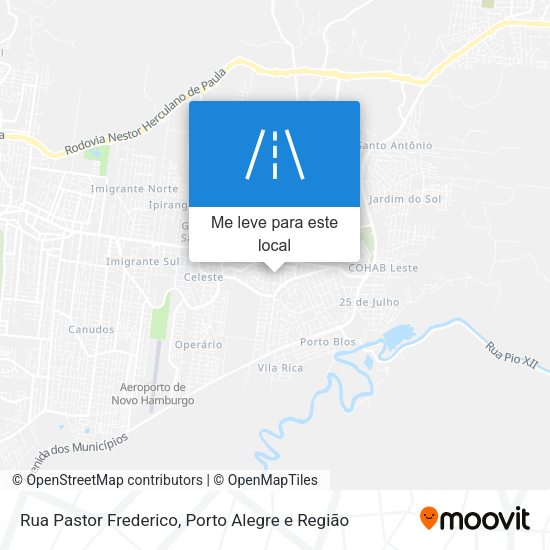 Rua Pastor Frederico mapa