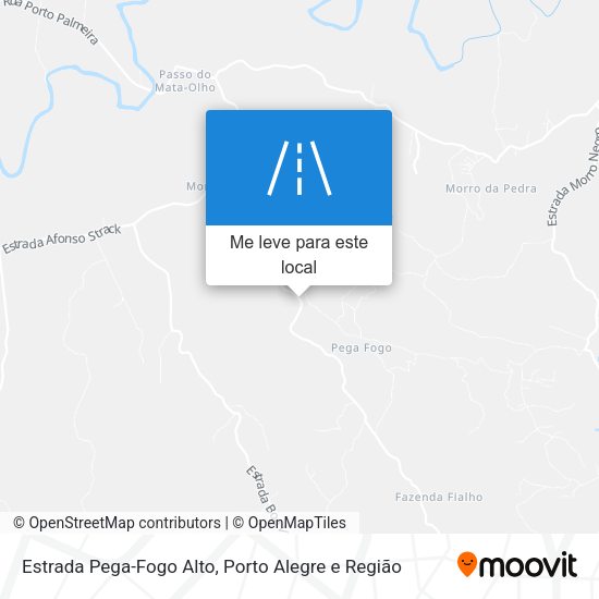 Estrada Pega-Fogo Alto mapa