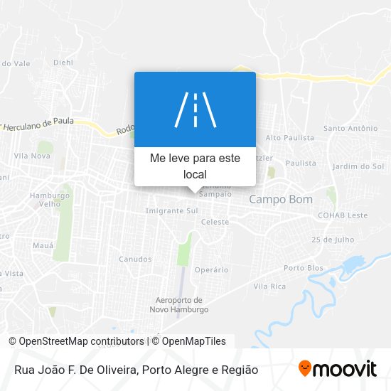 Rua João F. De Oliveira mapa