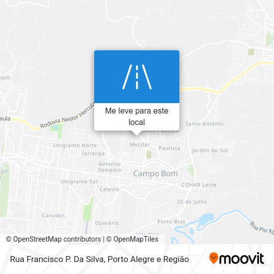 Rua Francisco P. Da Silva mapa