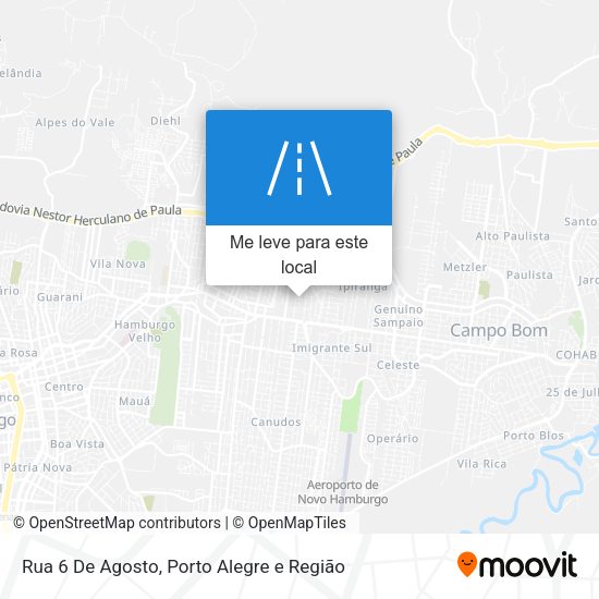 Rua 6 De Agosto mapa