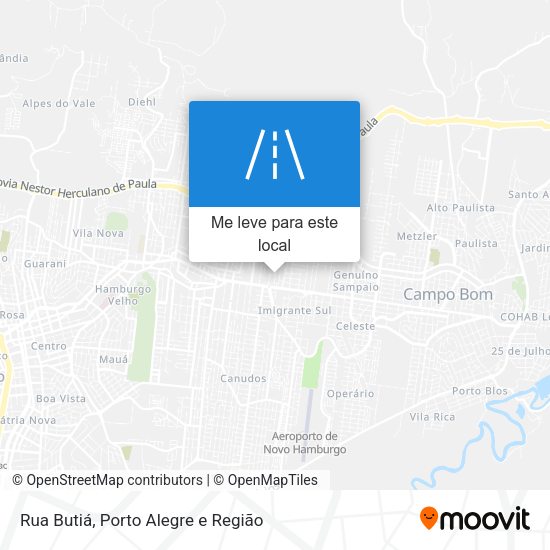 Rua Butiá mapa