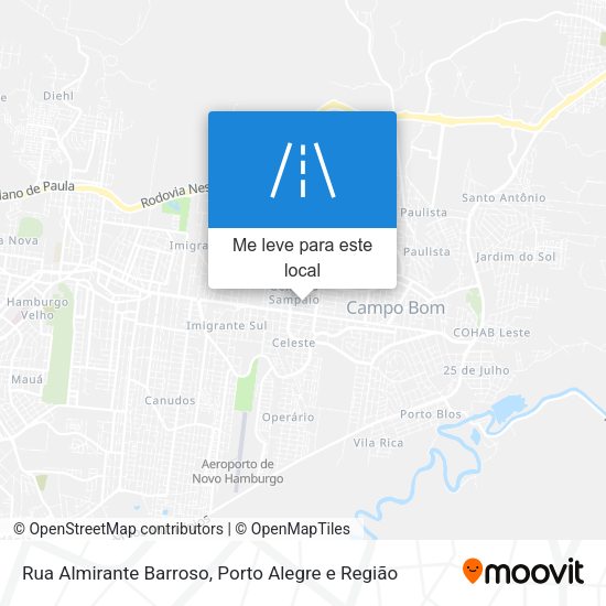 Rua Almirante Barroso mapa