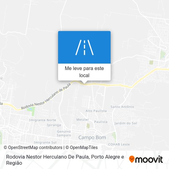 Rodovia Nestor Herculano De Paula mapa