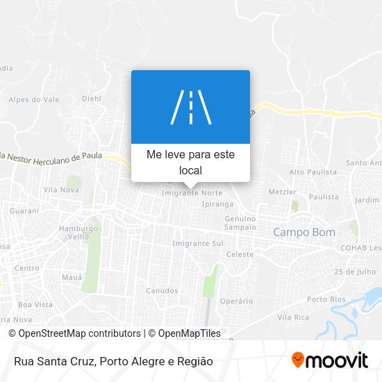 Rua Santa Cruz mapa