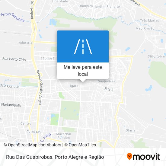 Rua Das Guabirobas mapa