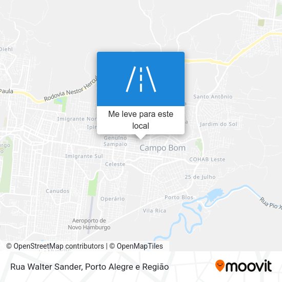 Rua Walter Sander mapa