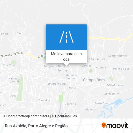 Rua Azaléia mapa
