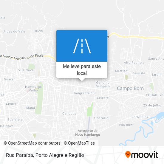 Rua Paraíba mapa