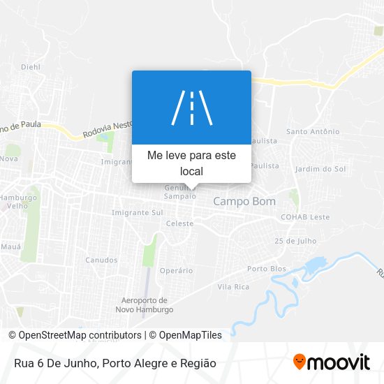 Rua 6 De Junho mapa