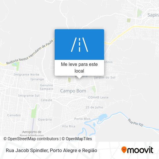 Rua Jacob Spindler mapa