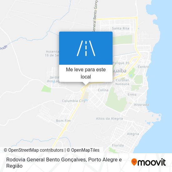 Rodovia General Bento Gonçalves mapa