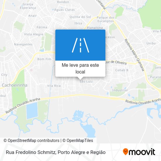 Rua Fredolino Schmitz mapa