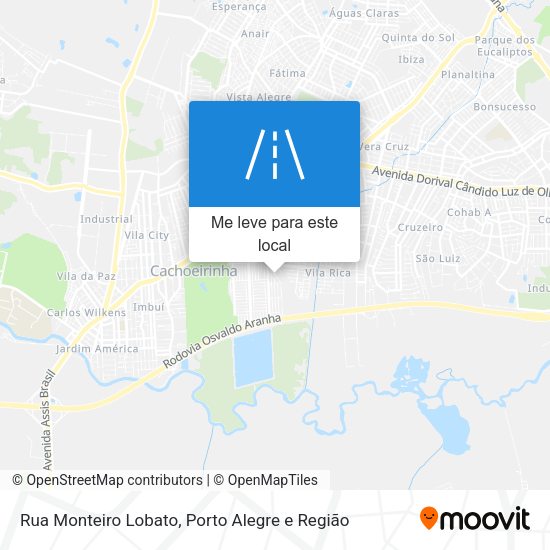 Rua Monteiro Lobato mapa