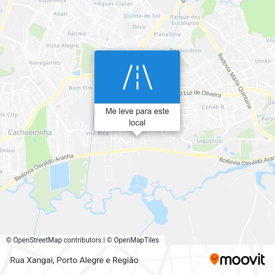 Rua Xangai mapa