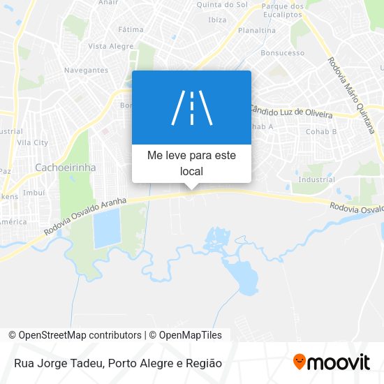 Rua Jorge Tadeu mapa
