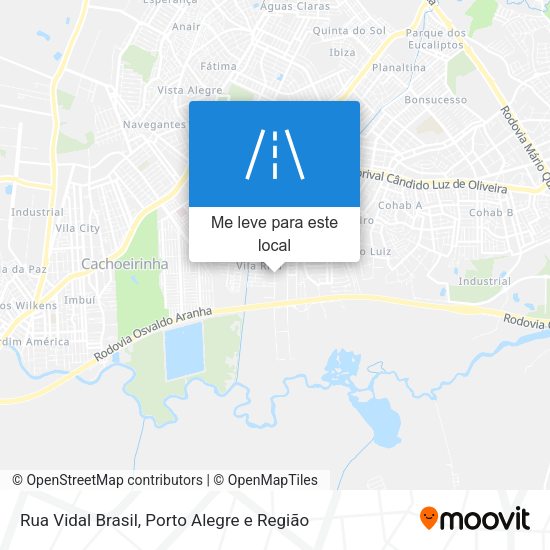 Rua Vidal Brasil mapa