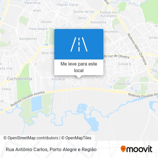 Rua Antônio Carlos mapa