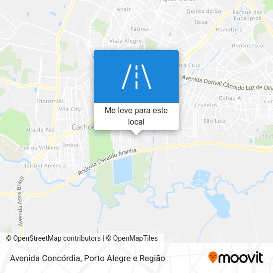 Avenida Concórdia mapa