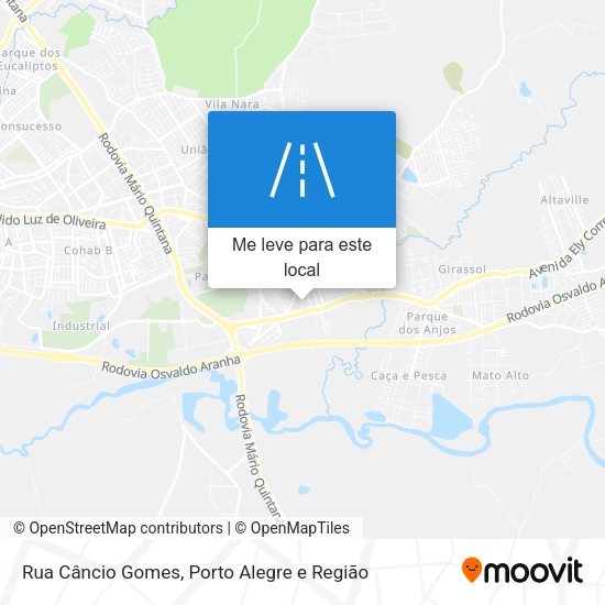 Rua Câncio Gomes mapa