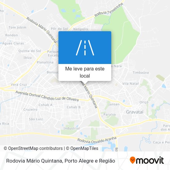 Rodovia Mário Quintana mapa