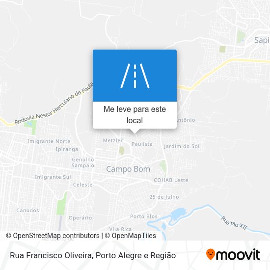 Rua Francisco Oliveira mapa