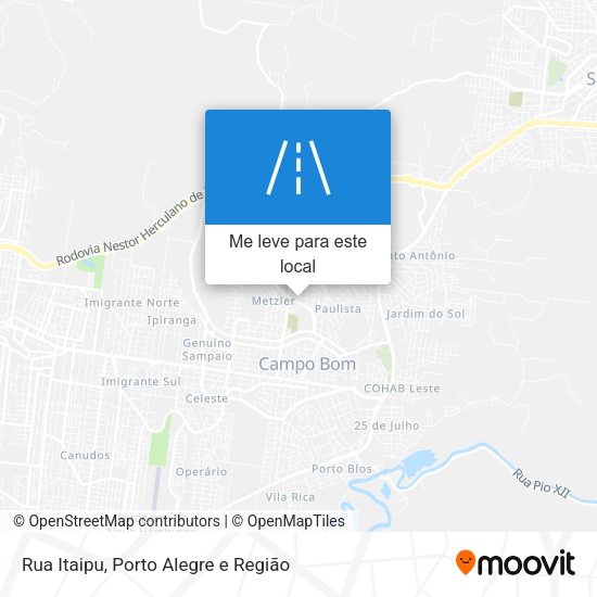 Rua Itaipu mapa
