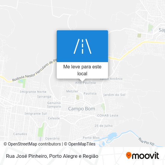 Rua José Pinheiro mapa