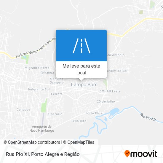 Rua Pio XI mapa