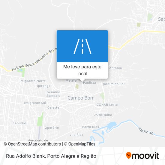 Rua Adolfo Blank mapa